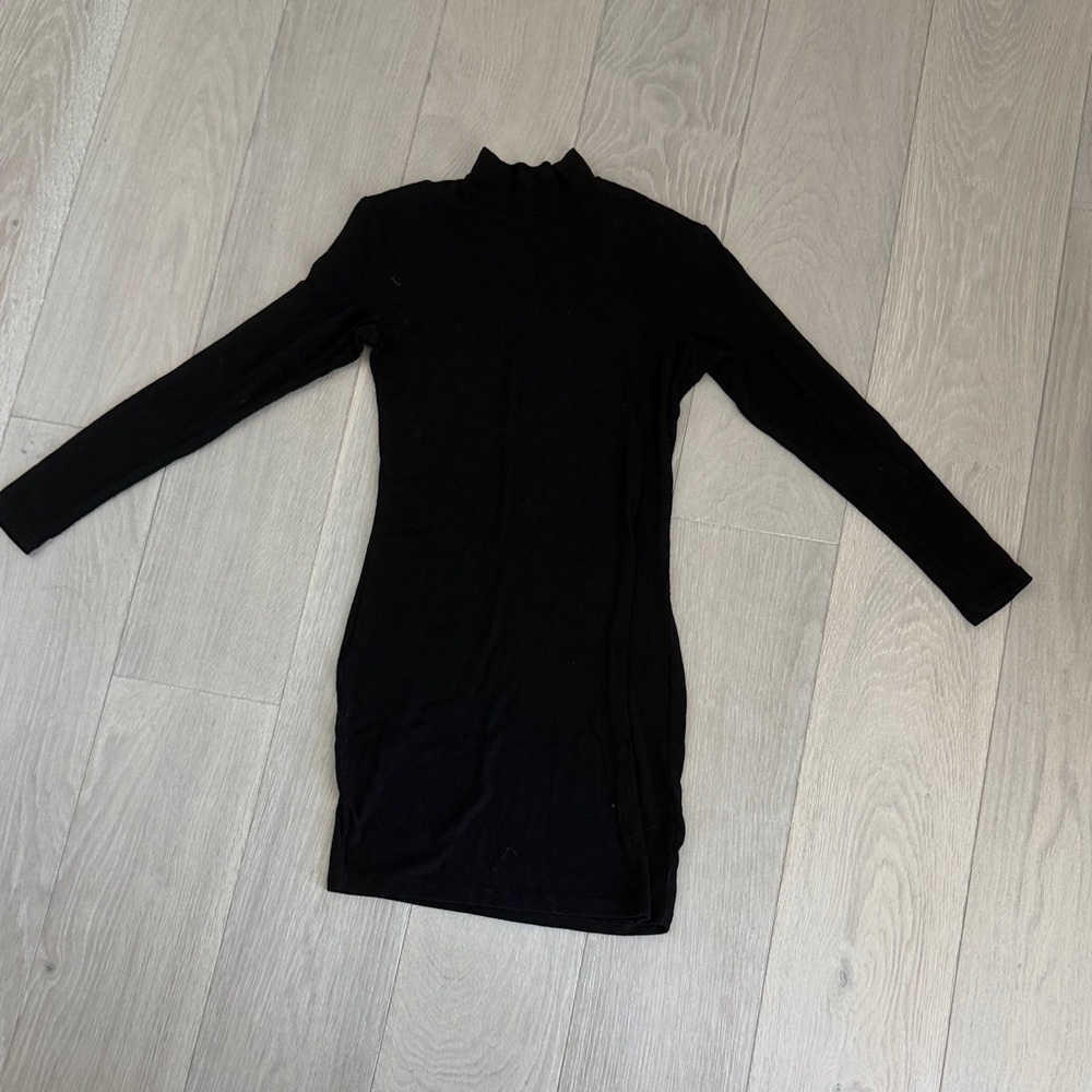 Source Unknown Black Long Sleeve Dress turtleneck